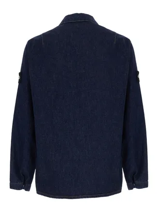 Stone Island Cotton Denim Shirt - Blue