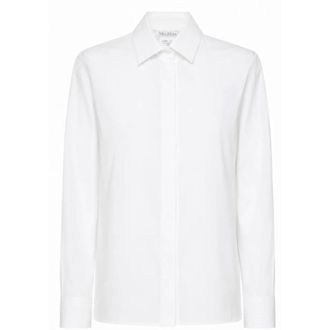Max Mara Dames, Blouses & Shirts, Wit, Maat: XS Katoen