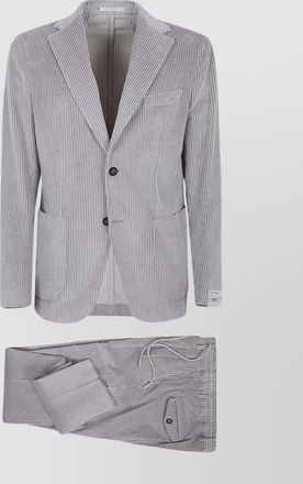 Eleventy fitted blazer with back vent and drawstring waist
