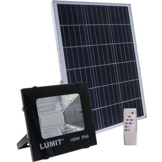 Fabrilamp Proyector Solar Junot Ip66 1x150w Led 2400lm 6500k L.33,5xan.11xal.29cm Negro (2cx)
