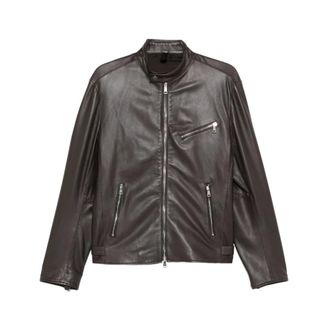 Tagliatore Leather Jackets, male, Brown, Size: M Leather Jacket