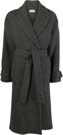 P.A.R.O.S.H. London Coat - Dames - Jas met riem - Grijs - S - Wol - Jassen