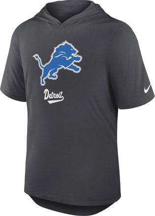 Nike Detroit Lions Nike Mens Dri-FIT NFL Hooded T-Shirt in Grey | 03NB06F9J-2B7