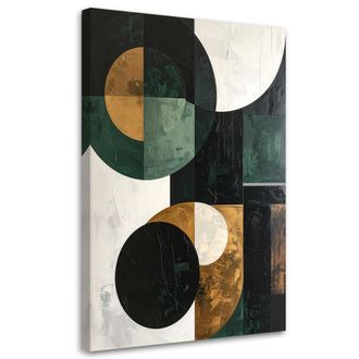 Feeby Impresi&oacute;n De Imagen, Abstracci&oacute;n Con Formas Circulares Verde, 80x120