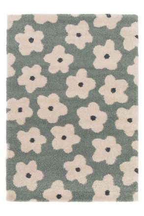 AFK Living Alfombra infantil gruesa y c&oacute;moda verde 120 x 170 cm