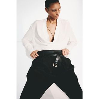 H&M Cowl-neck Blouse in White at Nordstrom, Size X-Small
