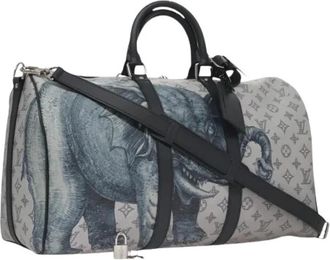 Louis Vuitton Tweedehands Canvas Louis Vuitton tassen - Dames - Vintage Weekendtas - Grijs - ONE Size - Vintage