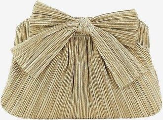 Loeffler Randall Lurex-Clutch mit Schleife Rayne