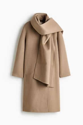 H&M Handgefertigter Mantel aus Wollmix - Brown