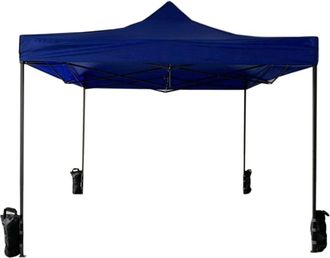 Mobili Rebecca Cenador 3x3 m con 4 pesos de metal y poliéster azul