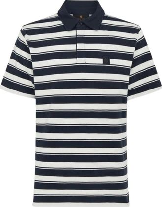 Belstaff Tops, Heren, Blauw, L, Katoen, River Cotton Pique Dark Ink