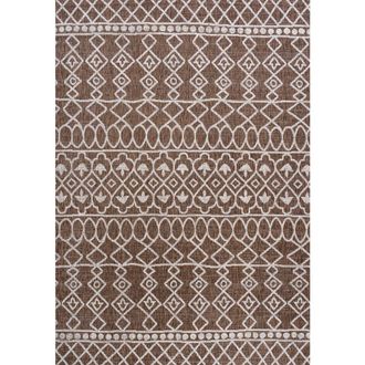 Jonathan Y Designs Kafel Bohemian Indoor/Outdoor Area Rug in Brown/beige at Nordstrom, Size 4Ft 0In X 6Ft 0In