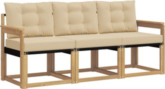 vidaXL Conjunto De Sof&aacute;s De Exterior 3 Uds. Y Beige Vidaxl