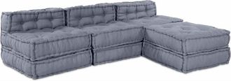 vidaXL Almohada 4 pcs Gris 70 x 70 x 54 cm Poliéster Vidaxl