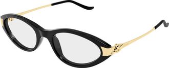 Cartier Glasses, female, Black, Size: 52 MM Ct0633O Eyeglasses
