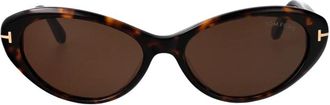 Tom Ford Celina-02 Zonnebril - Dames - Zonnebrillen - Bruin - 55 MM - Accessoires
