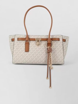 Michael Kors shoulder bag structured shape dual handles charm