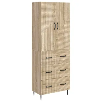 vidaXL Juego De Armarios 2 Uds. 66 X 34,5 X 90 Cm Madera De Ingenier&iacute;a Vidaxl