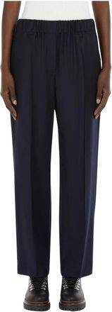 Max Mara Hateley Broek - Dames - Straight fit broeken - Blauw - L - Broeken