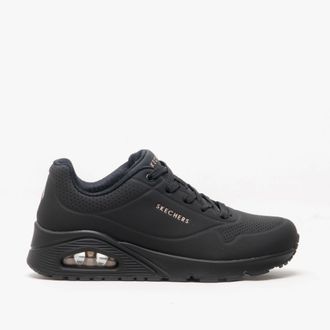 Skechers 73690/bbk Uno Stand On Air Womens Trainers Black - Size UK 5.5