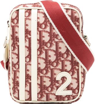 Dior Womens Pre-owned Oblique Trotter Coated Canvas No.2 Crossbody - Brown Textile - One Size