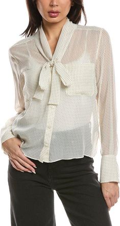 Frame Denim Frame Denim Polka Dot Modern Tie Blouse