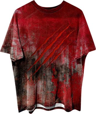 Generic Halloween Problem Solved Tshirts Mens Scary T-Shirt Mens Bloody Casual Crew Neck Horror Bloody Tops Blood Injury Horror T-Shirt Bloody Hands with Bloo