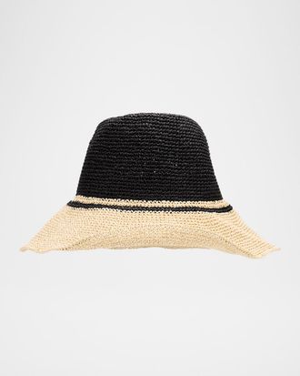 Toteme Two-Tone Paper Straw Hat