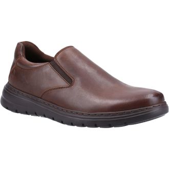 Hush Puppies Heren Trent Leren Casual Schoenen (Bruin)