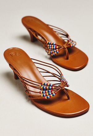 Reformation Jessica Beaded Thong Heels