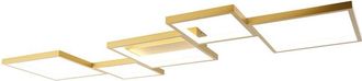 QAZQA Lampada da soffitto lejo - Design - Alluminio,Acciaio,Plastico - Oro/Ottone - Allungato (non sostituibile) led Max. 5 x 46 Watt - Qazqa