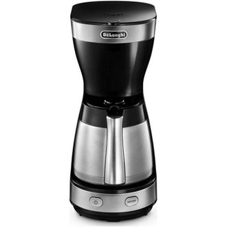 DeLonghi DeLonghi ICM16710 Dedica Style Macchina da Caffe Sistema con Filtro Potenza 1000 W Capacita 1,25 Litri Anti-Goccia Silver-Nero