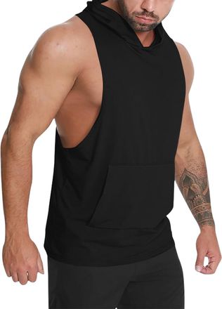 Generic Mens Sports Vests Tank Top Loose Sleeveless Tops Casual Hoodies Sweatshirts Pullover Vest Summer Hawaiian Holiday Breathable Tee Shirt Lightweight Vin
