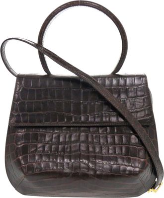 Ferragamo Leather Handbag Shoulder Bag (Pre-Owned)