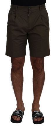 Dolce & Gabbana Green Chinos Cotton Casual Mens Shorts - Size X-Small