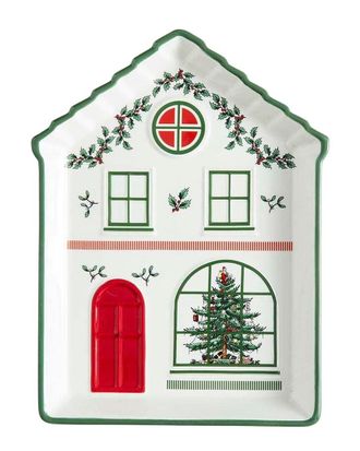 Spode Christmas Tree Village 7In Tidbit Tray
