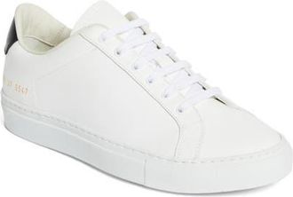 Common Projects Retro Classic Low Top Sneaker in White/Black at Nordstrom, Size 12Us