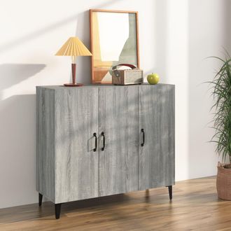 vidaXL Vidaxl - Aparador De Madera De Ingenier&iacute;a Gris Sonoma 90x34x80 Cm