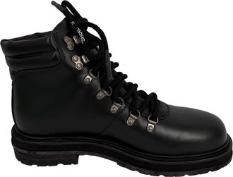 Off-white Hiking Ankle Boots in Black Leather