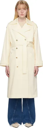 ワンピース Courreges Ivory Cotton Blend Polo Dress Courrèges Courreges Women Ivory Cotton Blend Polo Dress In