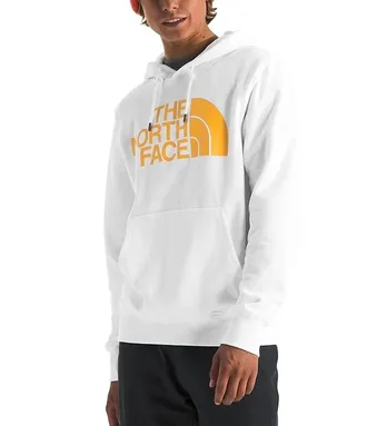 The North Face Mens Half Dome Pullover Hoodie In Tnf White/summit Gold
