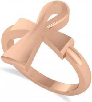 Allurez Ankh Egyptian Cross Ring 14K Rose Gold