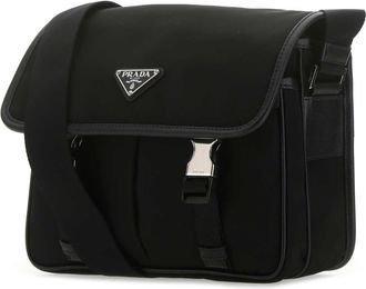 Prada Mens Black Re-Nylon Crossbody Bag F0002 Poliammide Riciclata-Vitello Borse A Tracolla