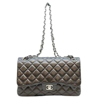 Chanel Pre-owned Vintage Schoudertas - Dames - Pre-owned - Grijs - Maat: ONE Size Leer