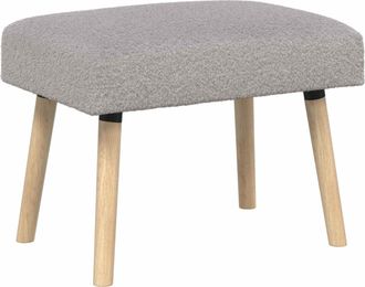 vidaXL Banco Liso Gris Claro 60 X 40 X 45 Cm Boucl&eacute; Vidaxl