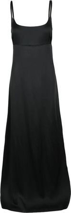 Max Mara Dede Flared Dress - Dames - Casual kleedjes - Zwart - M - Satijn - Kleedjes