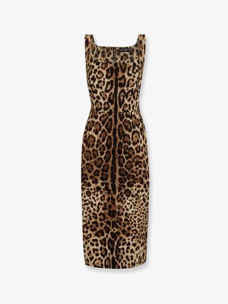 Dolce & Gabbana Vestito Midi con stampa Animalier - DOLCE & GABBANA - gender_Woman