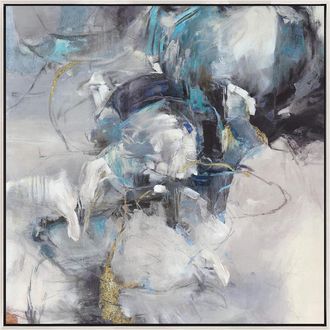 Schubiger M&ouml;bel Bild Moderne Farbmelodie in Blaugrau