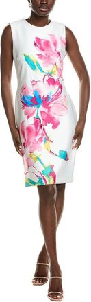 Anne Klein Printed Scuba Sheath Dress