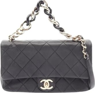 Chanel Pre-owned Vintage Schoudertas - Dames - Vintage Schoudertas - Zwart - ONE Size - Leer - Vintage